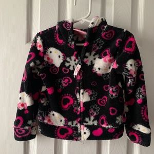 Hello Kitty fuzzy jacket. Girls size 3T